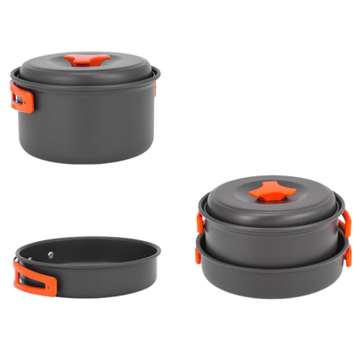 Camping pots and pans set