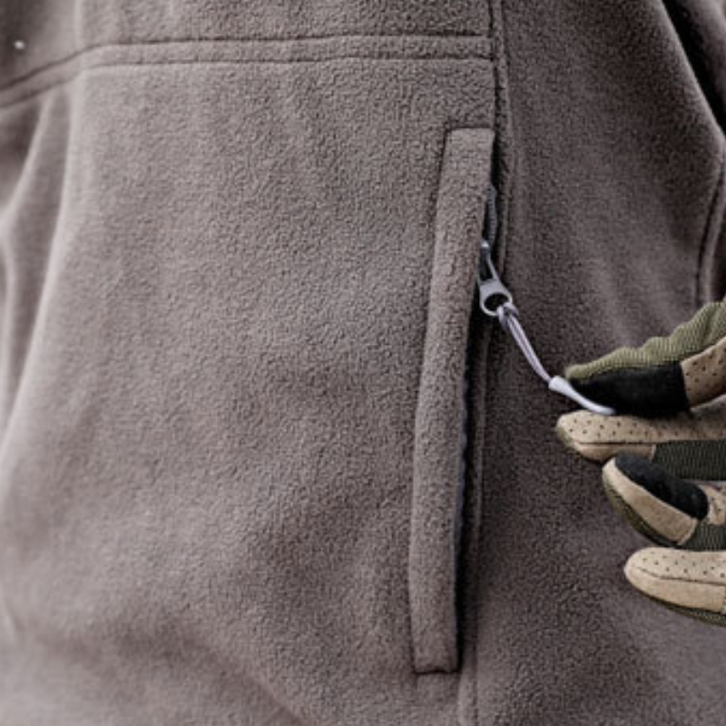 Army jacket velcro fleece