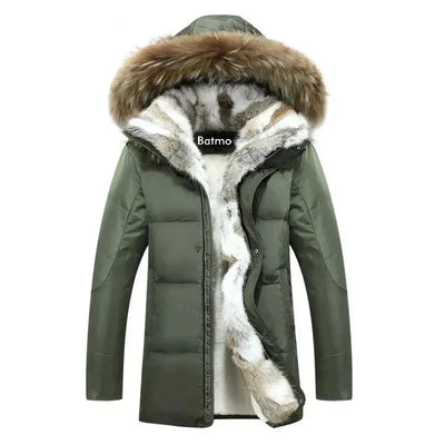 Army Parka Coat with Fur Hood