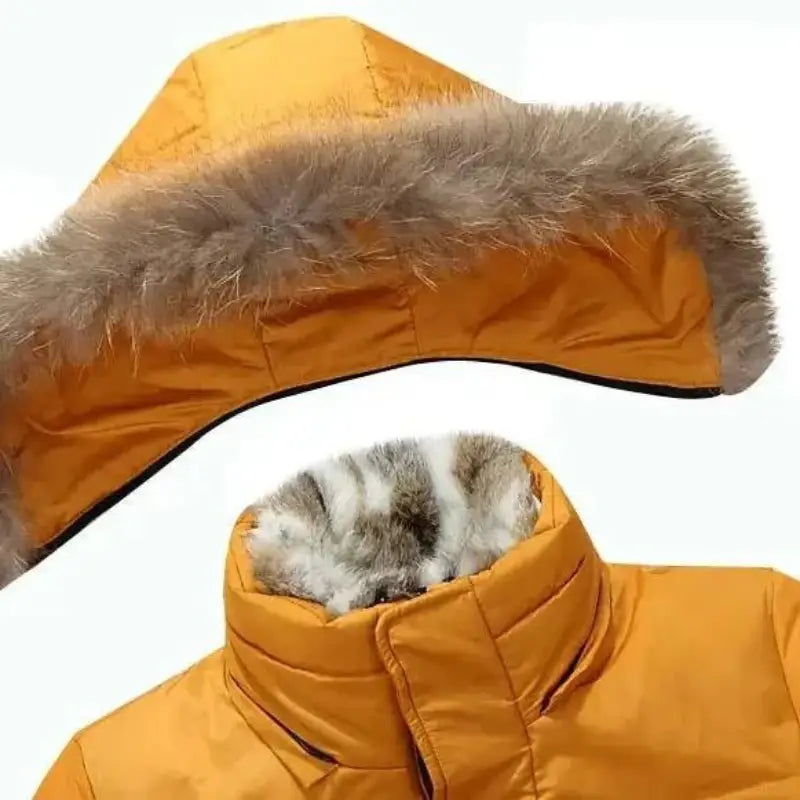 Army Parka Coat with Fur Hood
