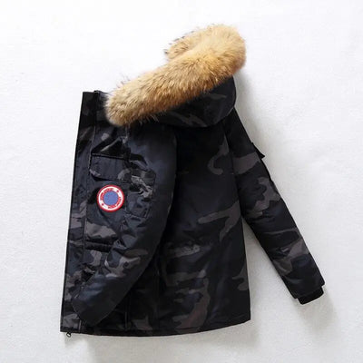 Army Parka with Faux Fur Hood