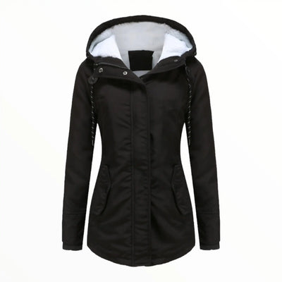 Army parka with fur hood