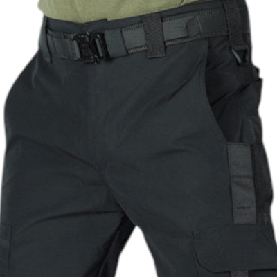 Black combat trousers multi pocket