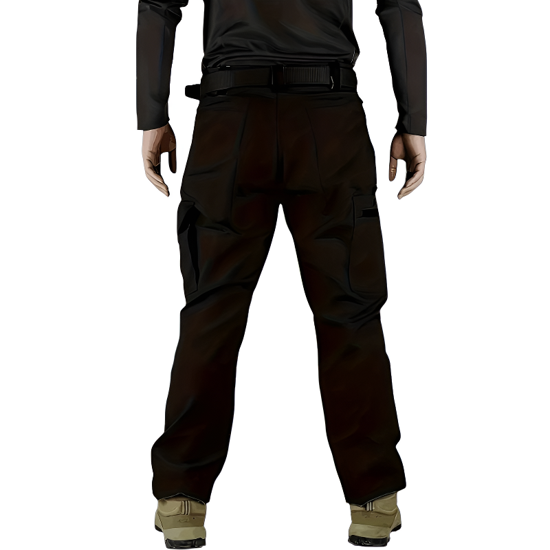 Black heavy duty combat trousers