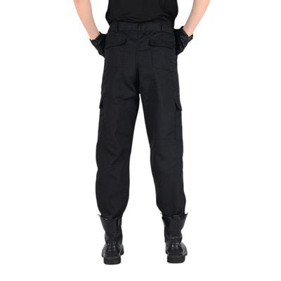 Black ripstop combat trousers