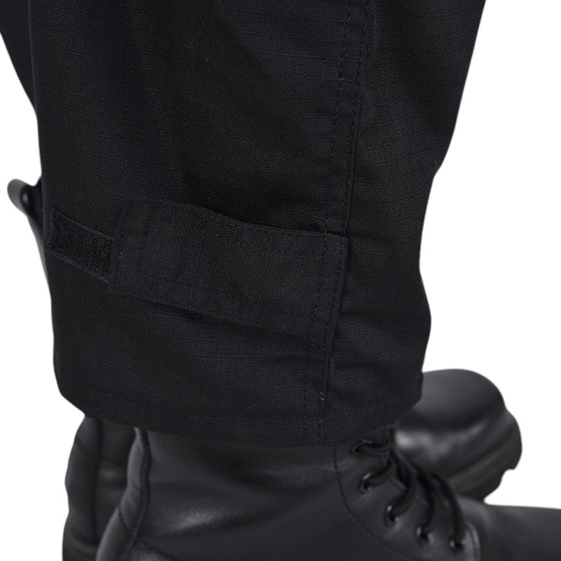 Black ripstop combat trousers