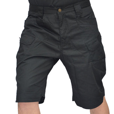 Black tactical cargo shorts