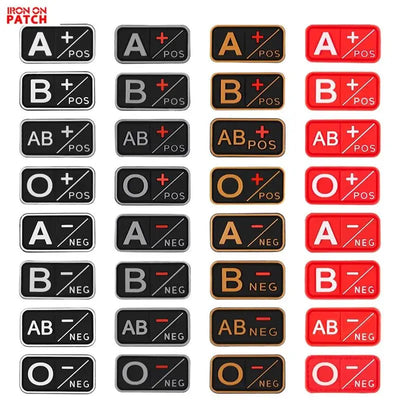 Blood type velcro patch