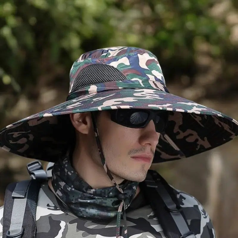 Blue military bush hat