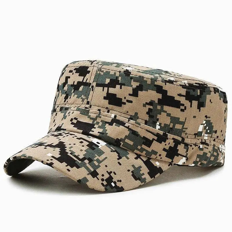 Buff military cap