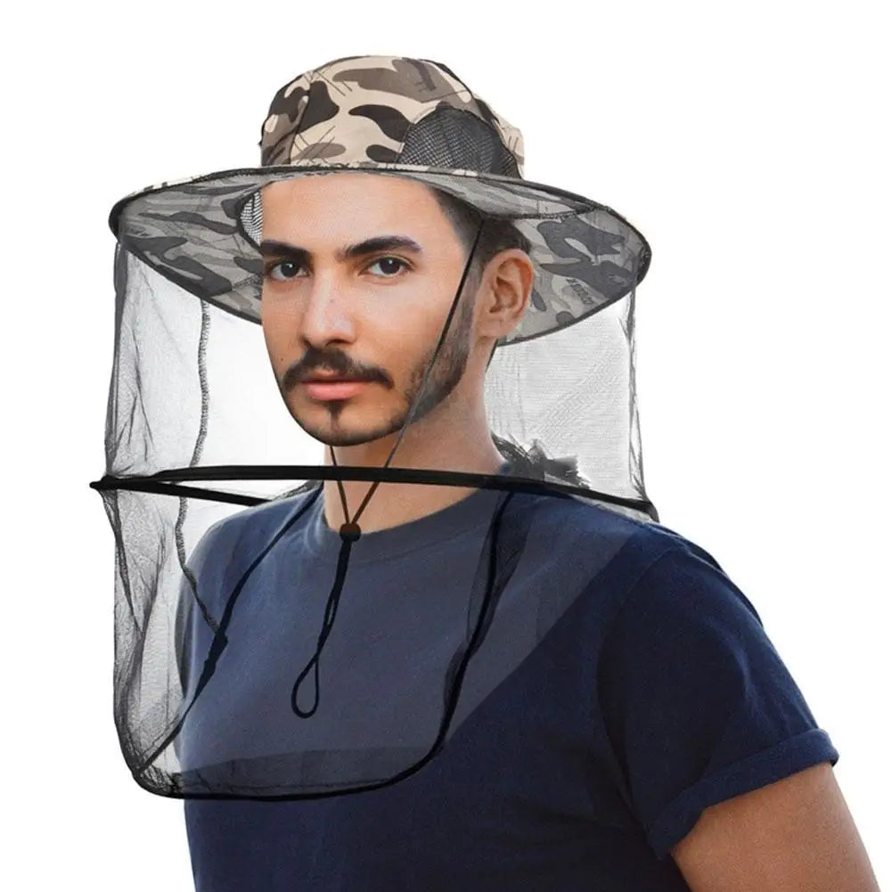 Bush hat with mosquito net