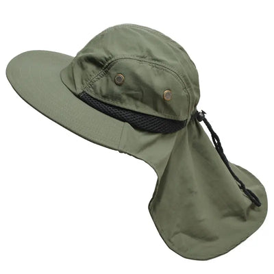 Bush hat with neck cover