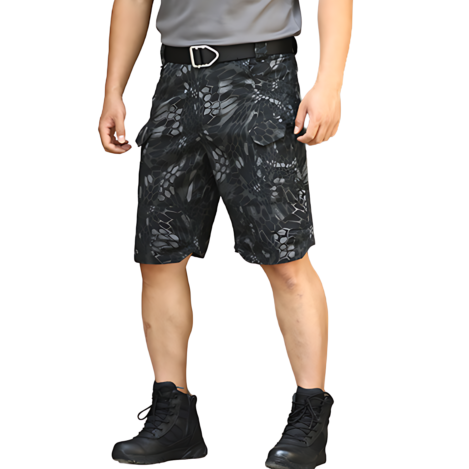 Camo black shorts
