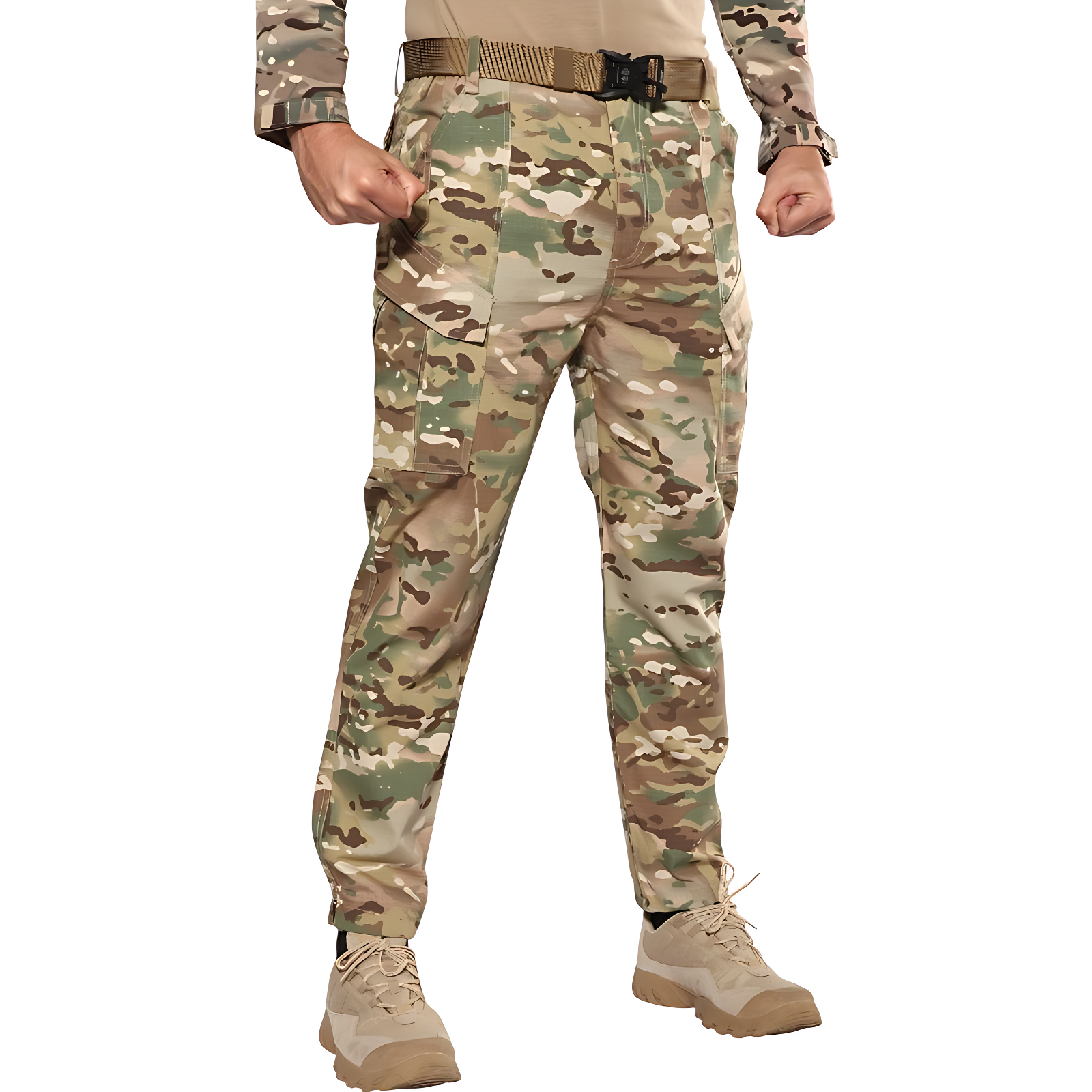 Camo combat trousers