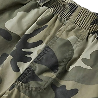 Camouflage cargo shorts for men