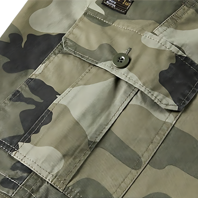 Camouflage cargo shorts for men