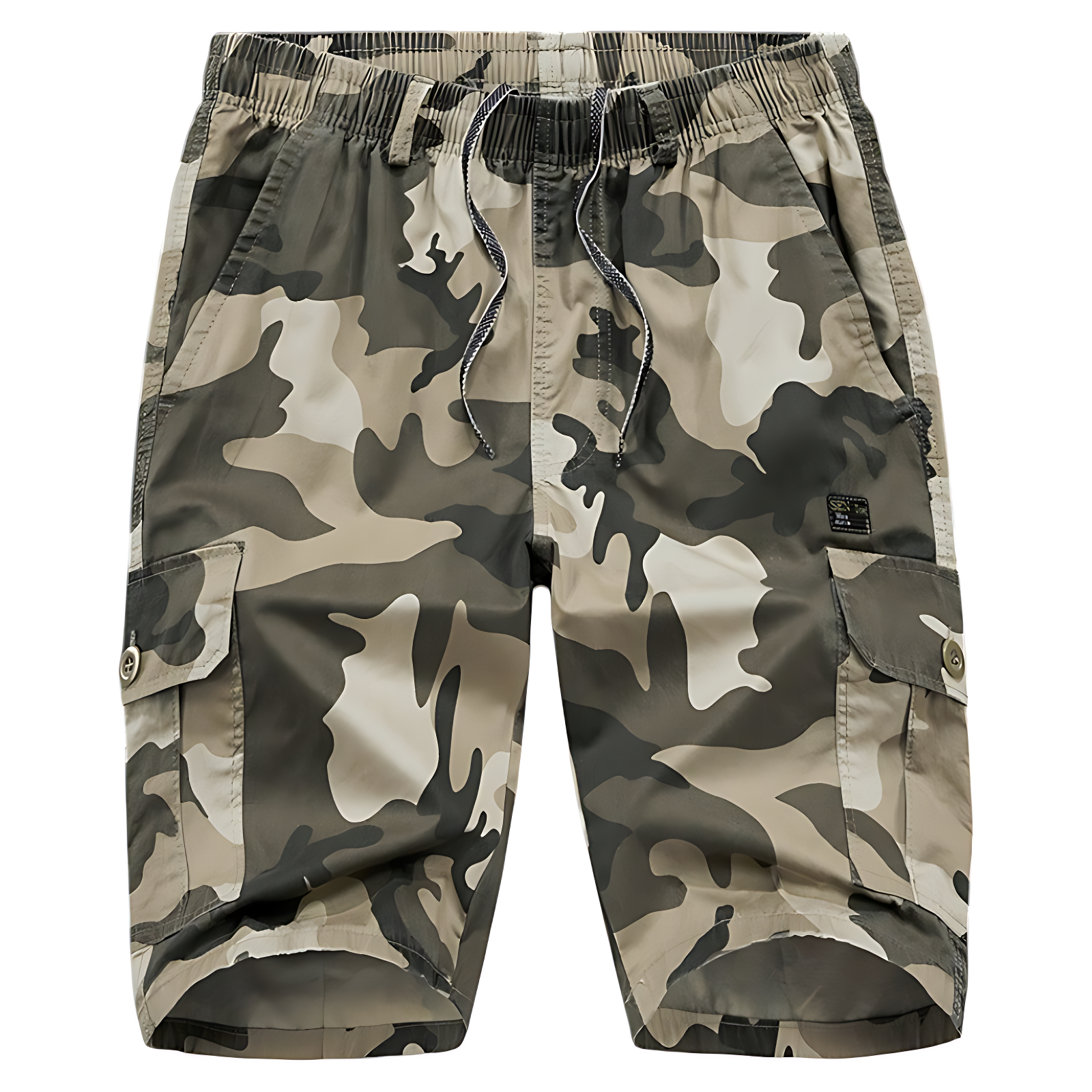 Camouflage cargo shorts for men