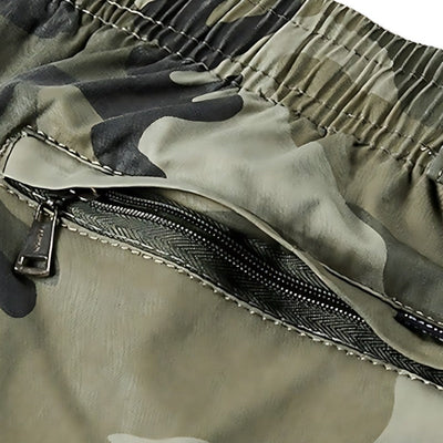 Camouflage cargo shorts for men