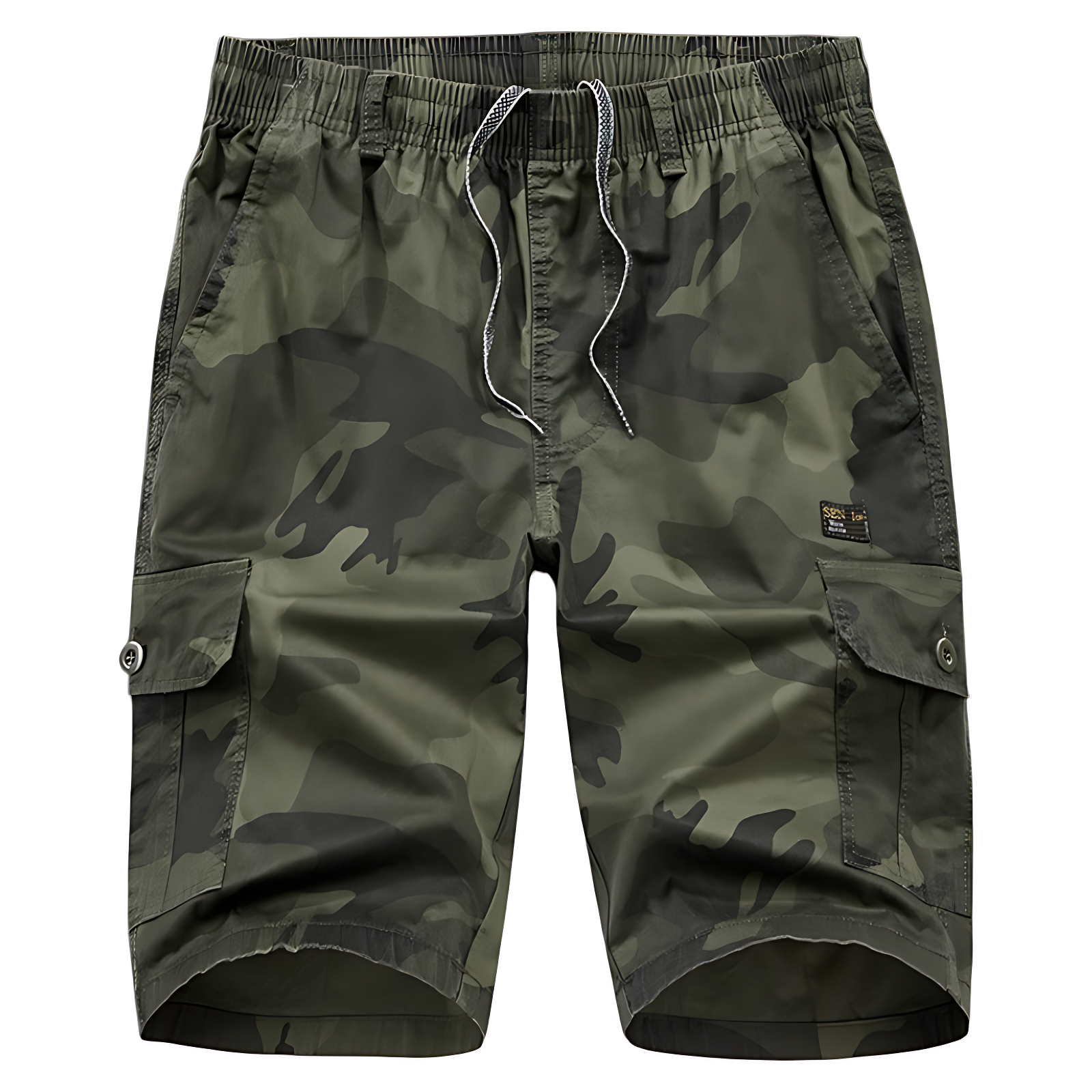 Camouflage cargo shorts for men