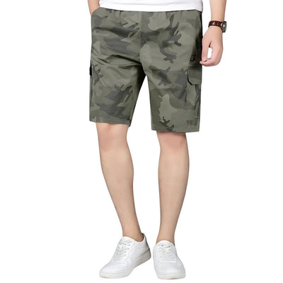Camouflage cargo shorts for men