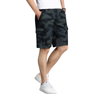 Camouflage cargo shorts for men