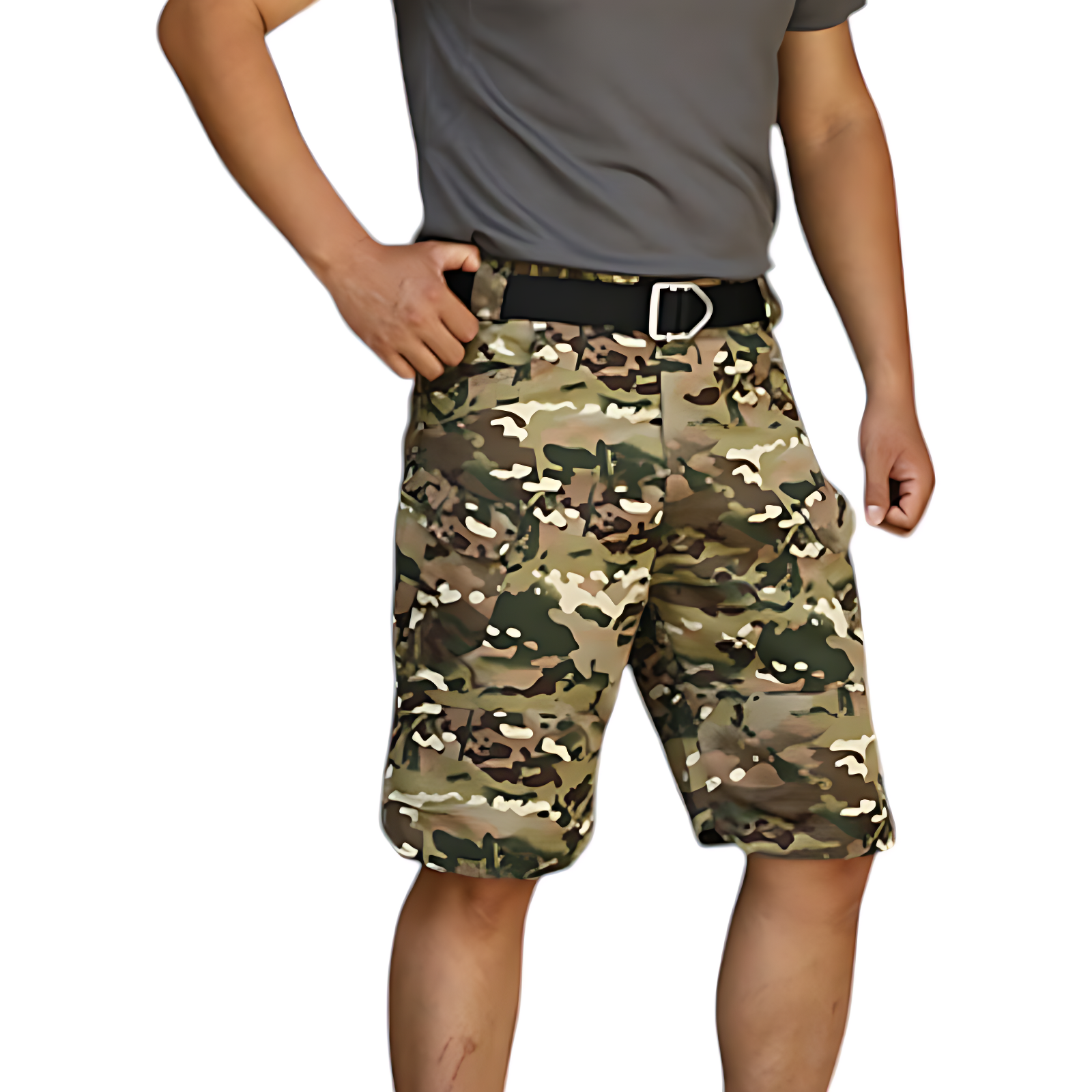 Cargo camo shorts for men