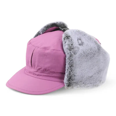Casquette randonnée hiver avec fourrure