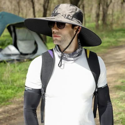 Chapeau de brousse couvre-visage