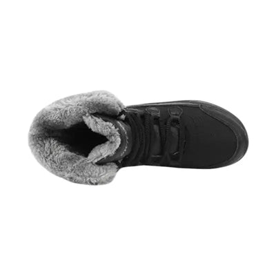 Chaussures noires fourrées femme grand froid