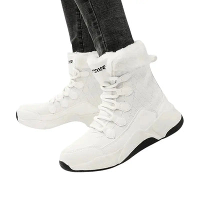 Chaussures noires fourrées femme grand froid