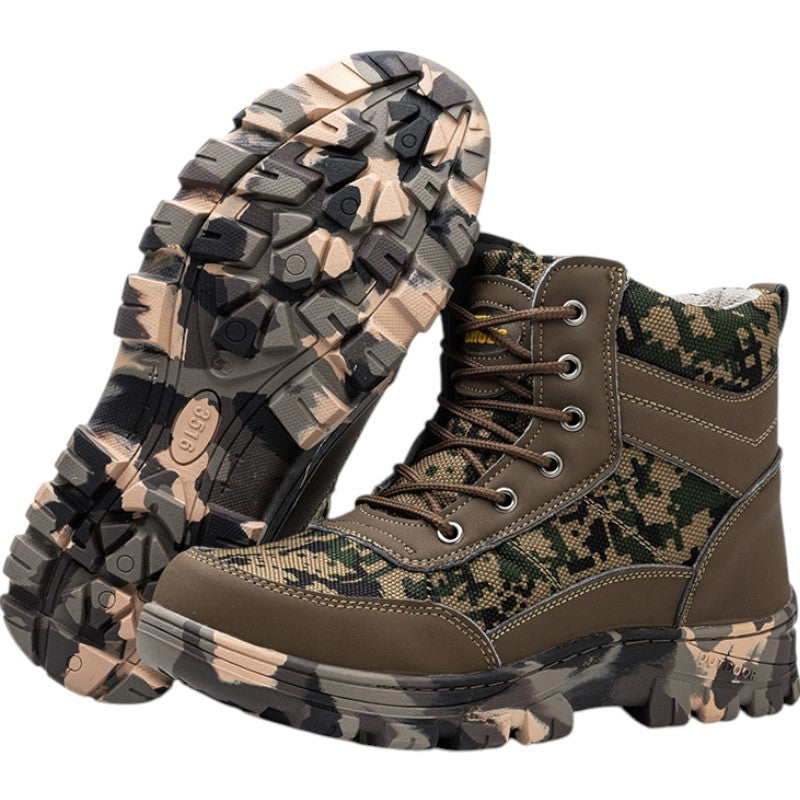 Digital camo protective tactical boots