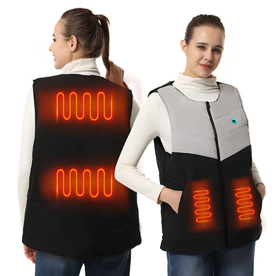 Doudoune gilet chauffante femme grise