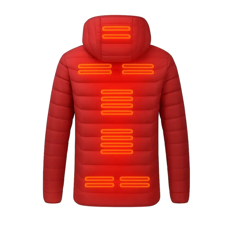 Doudoune homme chauffante rouge