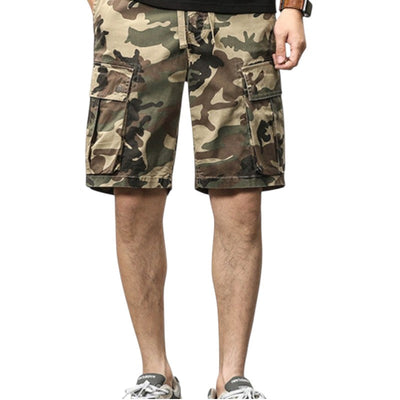 Drawstring Camo Cargo Shorts