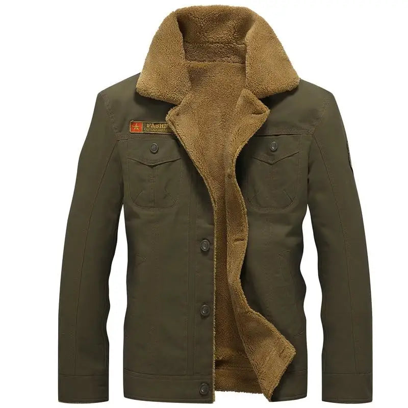 Faux Fur Military Jacket