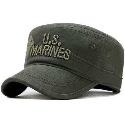 Flat top military cap