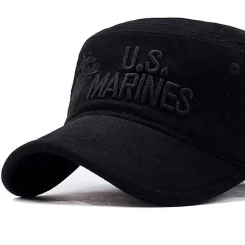 Flat top military cap