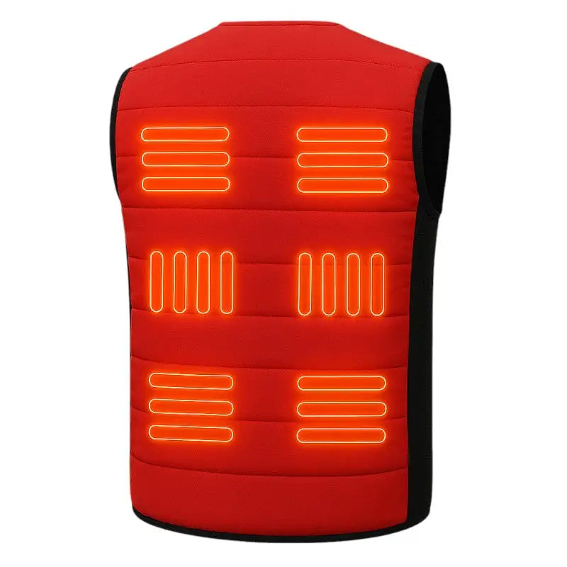 Gilet chauffant homme rouge