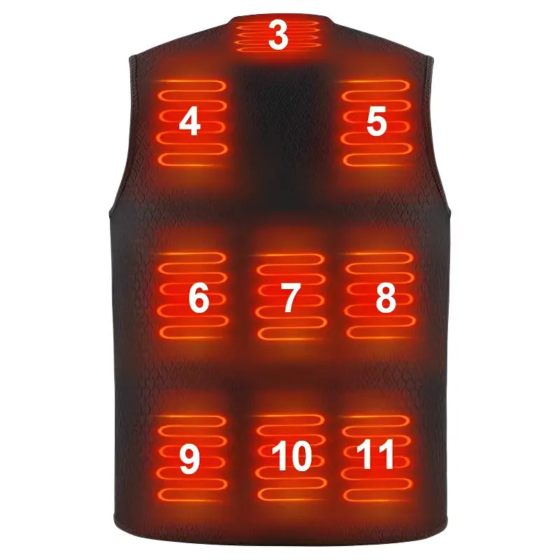 Gilet sport chauffant homme