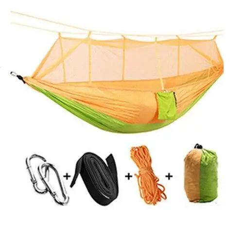 HAMAC TOILE PARACHUTE DOUBLE AVEC MOUSTIQUAIRE