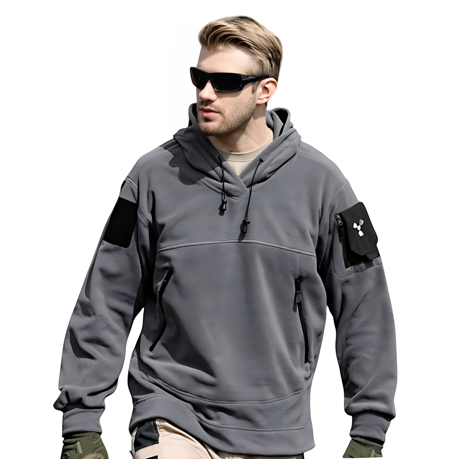 Hoodie army winter fleece jumper