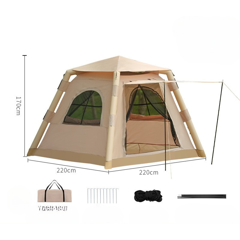Inflatable tents for camping