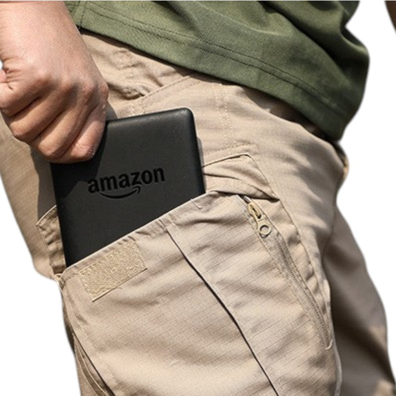 Khaki combat trousers