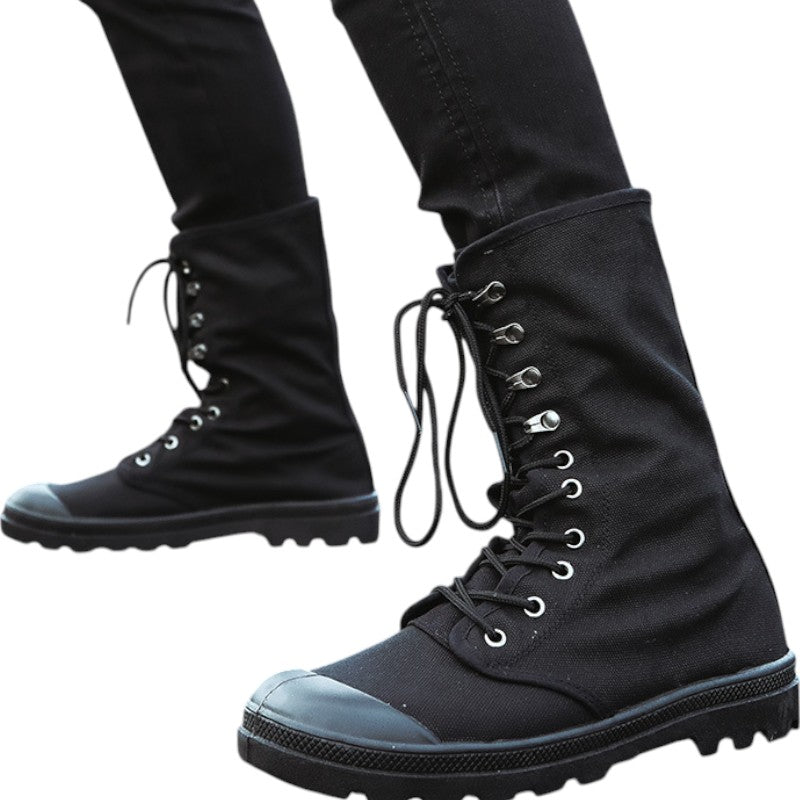 Knee high tactical boots