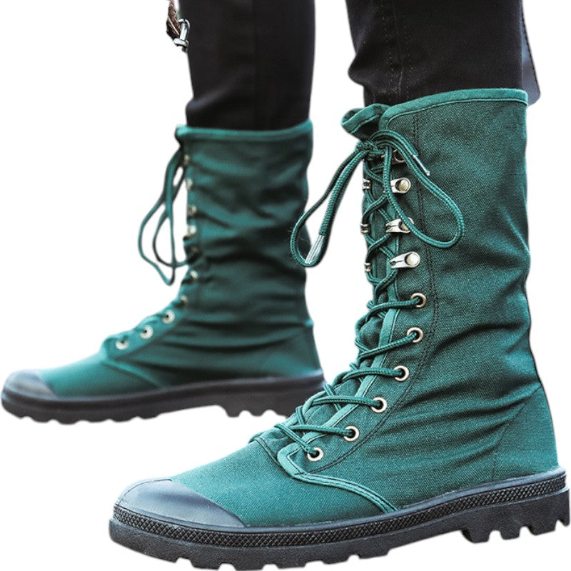 Knee high tactical boots