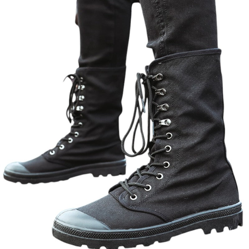Knee high tactical boots