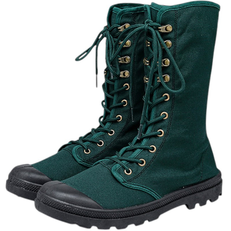 Knee high tactical boots