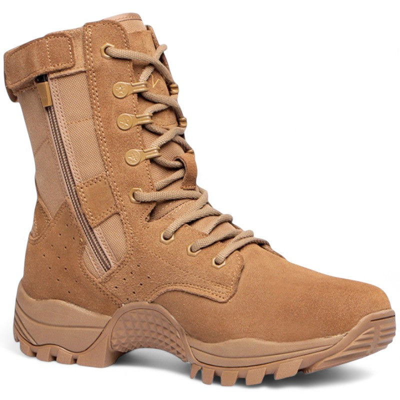 Lace-Up Zip Tactical Tan Desert Boots
