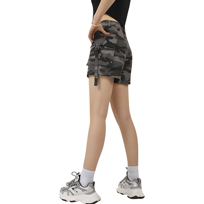 Ladies Camo Cargo Shorts