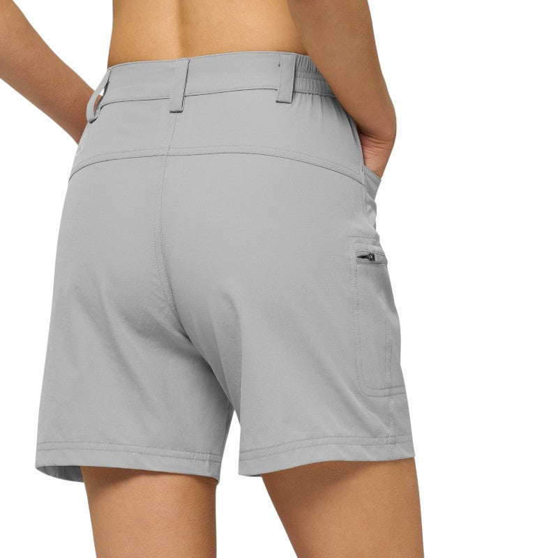 Ladies cropped cargo shorts
